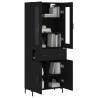 Elegant Highboard Black 69.5x34x180 cm - Hipomarket UK