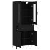 Elegant Highboard Black 69.5x34x180 cm - Hipomarket UK