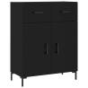 Elegant Highboard Black 69.5x34x180 cm - Hipomarket UK