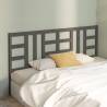 Stylish Grey Bed Headboard - Solid Pine 186x4x100 cm