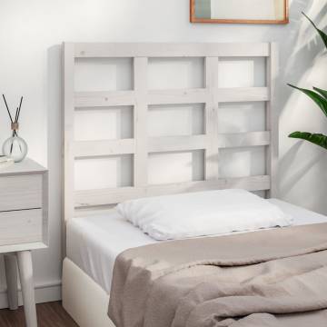 Stylish White Wooden Bed Headboard - 105.5x4x100 cm