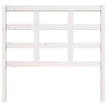 Stylish White Wooden Bed Headboard - 105.5x4x100 cm