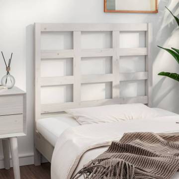 Stylish White Wooden Bed Headboard - 105.5x4x100 cm