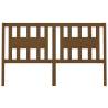 Stylish Honey Brown Solid Wood Pine Headboard - 186x4x100 cm