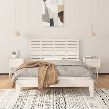 Elegant Wall Headboard White - Solid Pine | HipoMarket