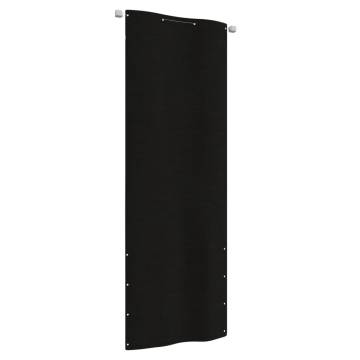 Black Balcony Screen 80x240 cm | Water-Resistant & Stylish