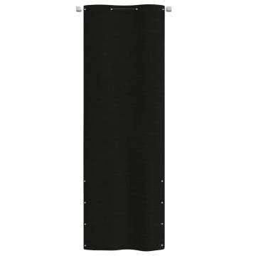 Black Balcony Screen 80x240 cm | Water-Resistant & Stylish