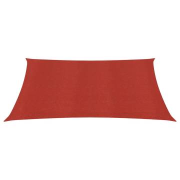 Red Sunshade Sail 4.5x4.5 m - UV & Mould Resistant HDPE