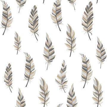 Noordwand Urban Friends & Coffee Feathers Wallpaper | Hipomarket