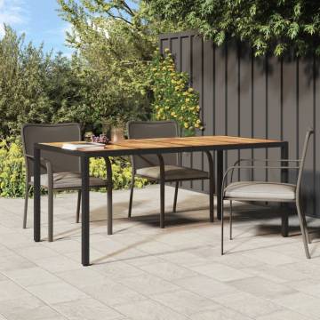 Stylish Garden Table 190x90 cm - Poly Rattan & Acacia Wood