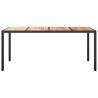 Stylish Garden Table 190x90 cm - Poly Rattan & Acacia Wood