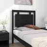 Stylish Black Bed Headboard - Solid Pine Wood | Hipomarket