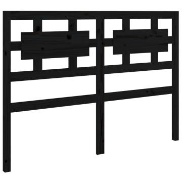 Stylish Black Bed Headboard - Solid Pine Wood | Hipomarket