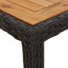 Stylish Garden Table 190x90 cm - Poly Rattan & Acacia Wood