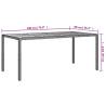 Stylish Garden Table 190x90 cm - Poly Rattan & Acacia Wood