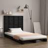 Wall Headboard Black 81x3x91.5 cm Solid Wood Pine Colour black Size 81 x 91.5 cm Quantity in Package 1 