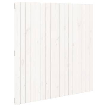 Elegant Wall Headboard White 108x3x110 cm Solid Wood Pine