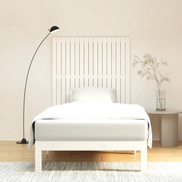 Elegant Wall Headboard White 108x3x110 cm Solid Wood Pine