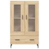 Stylish Highboard Sonoma Oak | Engineered Wood Storage