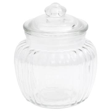 Set of 6 Glass Storage Jars - 500 ml | Hipomarket UK