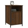 Elegant Brown Oak Bedside Cabinets - Set of 2 | Hipo Market