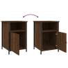 Elegant Brown Oak Bedside Cabinets - Set of 2 | Hipo Market