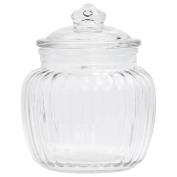 Set of 6 Glass Storage Jars - 500 ml | Hipomarket UK