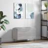 Stylish Grey Sonoma Record Cabinet | Vinyl Storage Solution