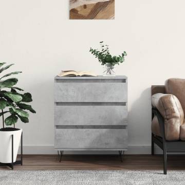 Stylish Concrete Grey Sideboard - 60x35x70 cm | HipoMarket