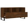 Stylish Brown Oak TV Cabinet - Engineered Wood - 102x36x50 cm