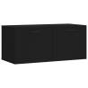 Wall Cabinet Black 80x36.5x35 cm | Durable Engineered Wood