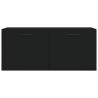 Wall Cabinet Black 80x36.5x35 cm | Durable Engineered Wood