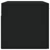 Wall Cabinet Black 80x36.5x35 cm | Durable Engineered Wood