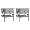 Stylish Grey Sonoma Bedside Tables - 2 pcs | HipoMarket UK