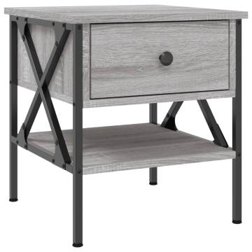 Stylish Grey Sonoma Bedside Tables - 2 pcs | HipoMarket UK