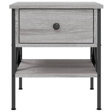 Stylish Grey Sonoma Bedside Tables - 2 pcs | HipoMarket UK