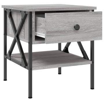 Stylish Grey Sonoma Bedside Tables - 2 pcs | HipoMarket UK