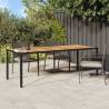 Garden Table Black 250x100x75 cm Poly Rattan Colour black Quantity in Package 1 