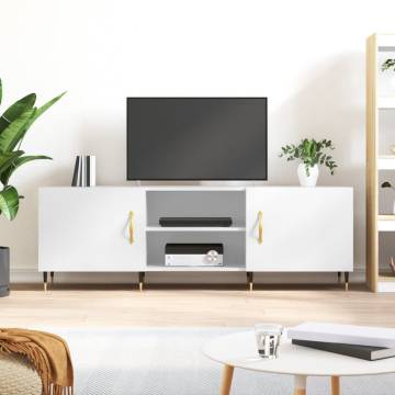 High Gloss White TV Cabinet - Stylish & Practical | Hipomarket