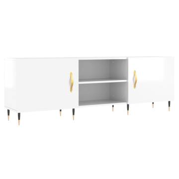 High Gloss White TV Cabinet - Stylish & Practical | Hipomarket