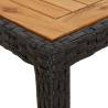 Stylish Garden Table Black 250x100 cm - Poly Rattan