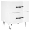 High Gloss White Bedside Cabinet - Modern Charm & Storage