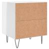 High Gloss White Bedside Cabinet - Modern Charm & Storage