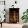 Bedside Cabinet Smoked Oak 40x42x60 cm Engineered Wood Colour smoked oak Quantity in Package 1 