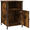 Elegant Smoked Oak Bedside Cabinet - 40x42x60 cm