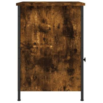 Elegant Smoked Oak Bedside Cabinet - 40x42x60 cm