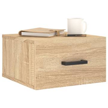 Wall-mounted Bedside Cabinets 2 pcs Sonoma Oak - Stylish Storage