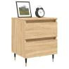 Elegant Sonoma Oak Bedside Cabinet - 40x35x50 cm | HipoMarket UK