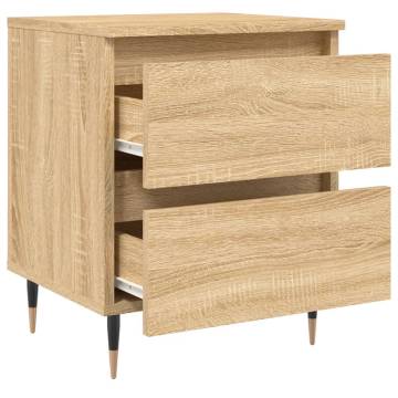 Elegant Sonoma Oak Bedside Cabinet - 40x35x50 cm | HipoMarket UK