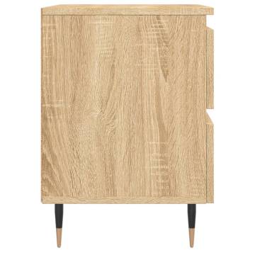 Elegant Sonoma Oak Bedside Cabinet - 40x35x50 cm | HipoMarket UK